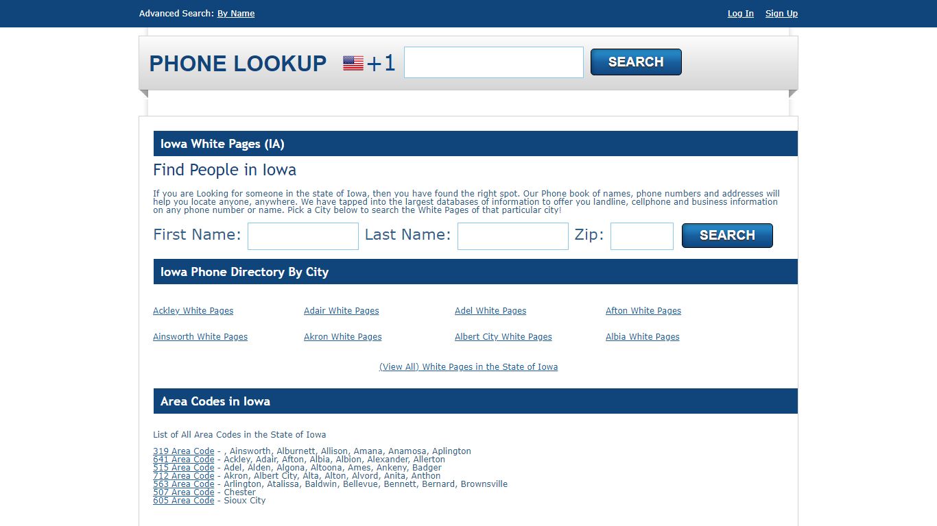 Iowa White Pages - IA Phone Directory Lookup